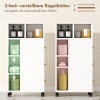 Afbeelding van Homcom Badkamerkast - Spaanplaat - 20L x 40B x 80H cm - Wit
