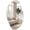 Afbeelding van SONGMICS Asymmetrische wandspiegel Bloembladvorm 85x50cm Frameloos voor entree, slaapkamer, badkamer
