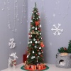 Afbeelding van HOMCOM 7ft onverlichte slanke kunstkerstboom in groen