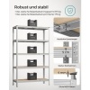 Afbeelding van Set van 2 metalen kelderplanken 200 cm hoog in zilver