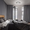 Afbeelding van BRILONER - LED Plafondlamp met backlight decoratie 12W 4000K Ø 19cm wit-zwart kunststof