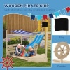 Afbeelding van Outsunny - Zandbak met zonnedak en kinderspeelkeukenset