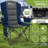 Afbeelding van TRESKO® Opvouwbare Campingstoel tot 150 kg | Klapstoel met Armleuningen & Bekerhouder