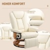 Afbeelding van HOMCOM Relaxstoel Kunstleer, Houtcomposiet - 78L x 88B x 103H cm - Crèmewit