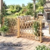 Afbeelding van Outsunny Hekwerk van Dennenhout - 180L x 30B x 103H cm - Bruin