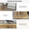 Afbeelding van Outsunny Rattan Bijzettafel van Metaal, Beige PE Rattan