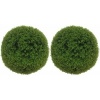 Afbeelding van HOMCOM Kunststof Kunstmatige Buchsbaum Bol - 40L x 40B x 40H cm - Groen
