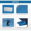 Afbeelding van Outsunny pop-up strandtent - 4 zakken - gaasvenster - blauw