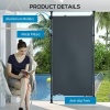 Afbeelding van Outsunny Verandazonwering Aluminium, Donkergrijs Polyester
