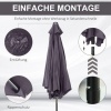 Afbeelding van Outsunny Knikparasol met handkruk - zonnescherm voor tuin en strand