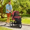Afbeelding van PawHut Hondentrolley van polyester en staal - 111L x 58B x 107H cm - Rood