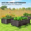 Afbeelding van Outsunny Tuinbed set Gegalvaniseerd staal 110x50x30 cm Donkergrijs