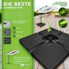 Afbeelding van Tillvex® parasolstandaard 90L / 120kg – 4-delig voor lantaarnpaal, vulbaar met water of zand
