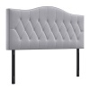 Afbeelding van HOMCOM hoofdeinde van populierenhout met grijze polyester bekleding 185 x 8 x 134 cm