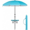 Afbeelding van ONGMICS 160 cm strandparasol, UPF 50+, opvouwbaar, in hoogte verstelbaar, blauw