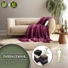 Afbeelding van Sinnlein® pluche warmtedeken 160 x 120 cm Bordeaux | elektrische deken met timer en 9 standen