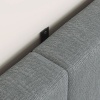 Afbeelding van Homcom Hoofdbord van Polyester en Metaal - 160L x 10B x 106-126H cm - Grijs