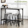 Afbeelding van HOMCOM Bartafelset - MDF en Metaal - 110L x 50B x 89,5H cm - Grijs