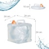 Afbeelding van Opvouwbare jerrycan set van 4 - 10 liter - met kraan - BPA-vrij - transparant/oranje