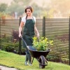 Afbeelding van Outsunny Stalen Tuinhek met PE-coating 93L x 22B x 150H cm Bruin