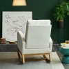 Afbeelding van Pannow gestoffeerde schommelstoel, mid-century, moderne schommelstoel voor de kinderkamer