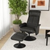 Afbeelding van HOMCOM Relaxfauteuil met voetensteun - Polyester, staal - 69L x 71B x 104H cm - Zwart