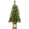 Afbeelding van HOMCOM Kunststof Kerstboom 120 cm Groen met Staal, 56L x 56B cm