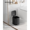 Afbeelding van Songmics - badkamerprullenbak - 6 liter - Zwart staal