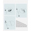 Afbeelding van Songmics Doucheplanchet - Hoogte 80-323 cm - 4 Niveaus - Wolkwit - Slim Georganiseerd