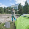 Afbeelding van Draagbaar Campingtoilet met Uitneembare Emmer - Mobiel Grijs Toilet