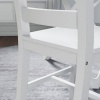 Afbeelding van HOMCOM Eetkamerstoel van Grenenhout 41,5L x 46B x 90H cm Wit