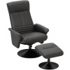 Afbeelding van HOMCOM Relaxfauteuil met voetensteun - Polyester, staal - 69L x 71B x 104H cm - Zwart