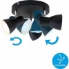 Afbeelding van Briloner Leuchten CUP - plafondlamp - 3-lichts - E14 max. 25W - draaibare spots - zwart