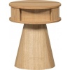 Afbeelding van WOOOD Karri Rond Nachtkastje - Hout - Naturel - 46x38x38 cm
