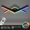 Afbeelding van BRILONER - Plafonnière met RGB achtergrondverlichting - dimbaar - zwart met afstandsbediening