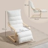 Afbeelding van HOMCOM Relaxfauteuil met Sherpa-Fleece, verstelbaar voetensteun, wit