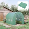 Afbeelding van Outsunny kasfolie 3 x 4 m voor kas, waterdicht, UV-beschermend, scheurbestendig, met 8 vensters