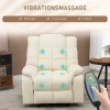 Afbeelding van HOMCOM Massagestoel met 8 vibratiepunten en ligfunctie - Crèmewit