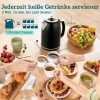 Afbeelding van HOMCOM Waterkoker en Broodrooster Set 1,7L RVS met 6 Bruiningsniveaus en LED Display