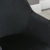 Afbeelding van HOMCOM Eetkamerstoel van Samt (100% Polyester), Gummihout - 54L x 57B x 80H cm - Zwart