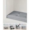 Afbeelding van SONGMICS Fluwelen Opbergbank met Deksel en 2 Opbergdozen, 38 x 76 x 38 cm, Duifgrijs