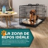 Afbeelding van TRESKO Opvouwbare Hondenkooi 77 x 48 x 54 cm met 2 Deuren voor Auto en Thuis