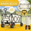 Afbeelding van TRESKO® Opvouwbare Bolderwagen 215L met Rem | Inklapbare Handwagen 150kg met Rubber Banden