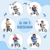 Afbeelding van HOMCOM Kinderdriewieler van Metaal en Kunststof, 105x47x98 cm, Wit