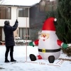 Afbeelding van Outsunny opblaasbare kerstman met vaste verankering - rood en wit