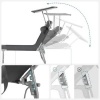 Afbeelding van Ligbed Antraciet 53x193cm, 150kg draagvermogen, opklapbaar met kap