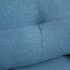 Afbeelding van HOMCOM Polstersessel met kussen, loungestoel met linnenlook, staal, donkerblauw, 76 x 68 x 80 cm