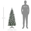 Afbeelding van HOMCOM Kunstkerstboom Ø 55 x 150 cm met 464 pvc-punten en 28 ananasdecoraties