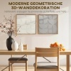 Afbeelding van Homcom Houten Wanddecoratie - EVA, MDF - 80L x 3,5B x 80H cm - Wit