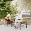 Afbeelding van Outsunny Rattan Bistroset - Staal, PE-Rattan - 54L x 66B x 76H cm - Geel